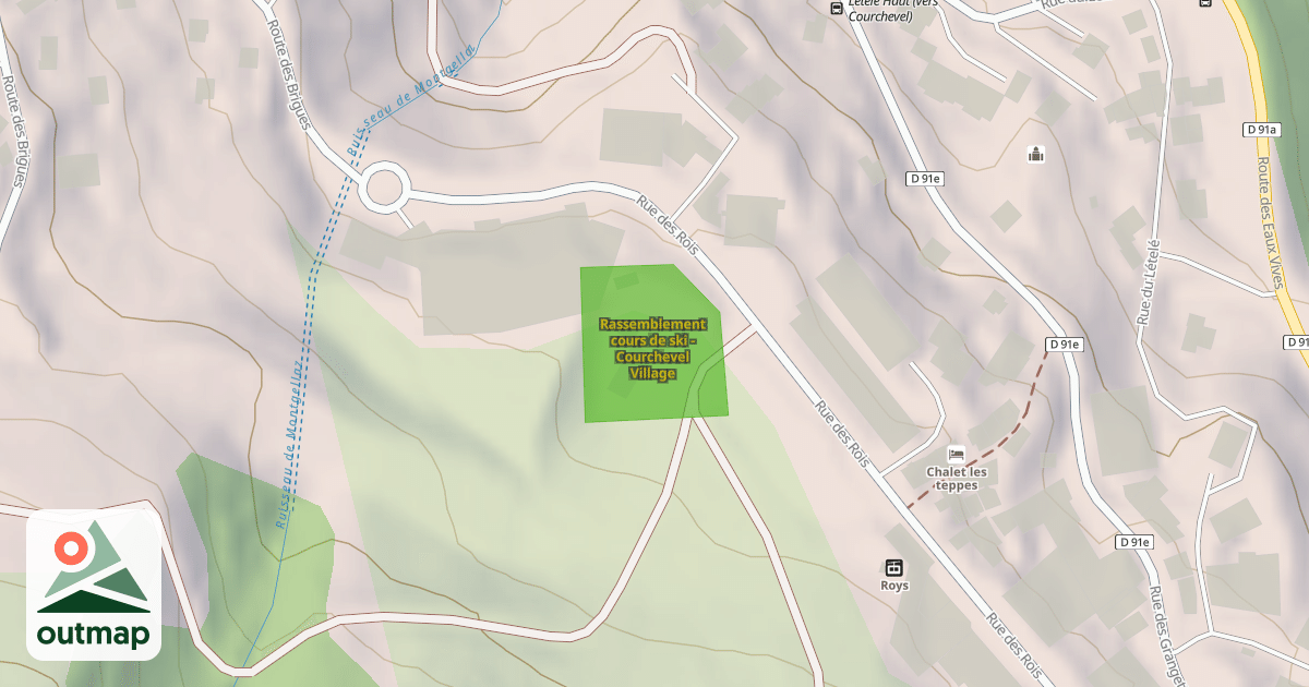 Map of Rassemblement cours de ski - Courchevel Village