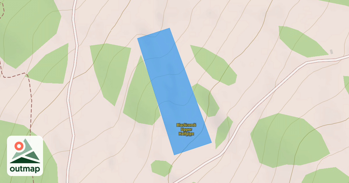 Map of Blackcomb Upper Halfpipe