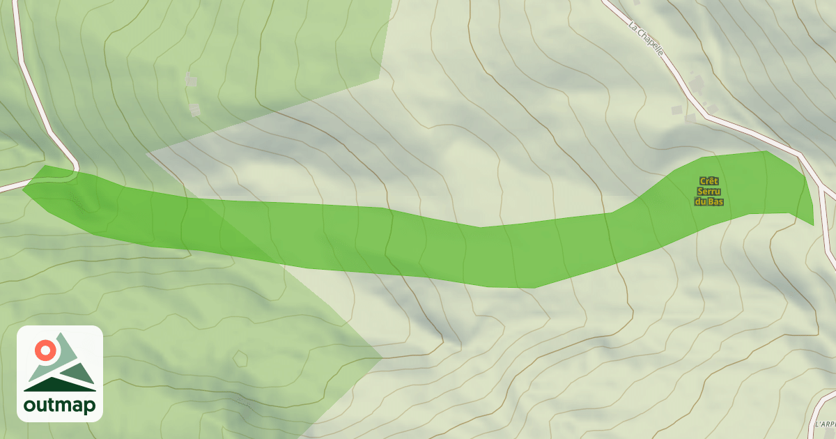 Map of Crêt Serru du Bas