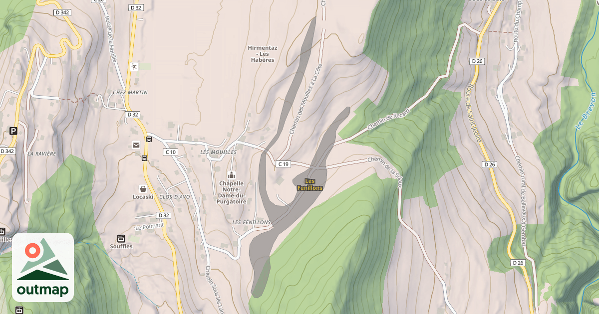 Map of Les Fenillons