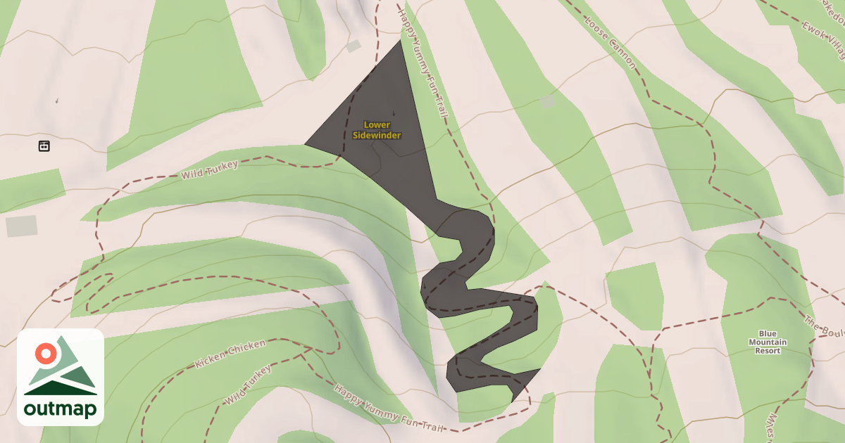 Map of Lower Sidewinder