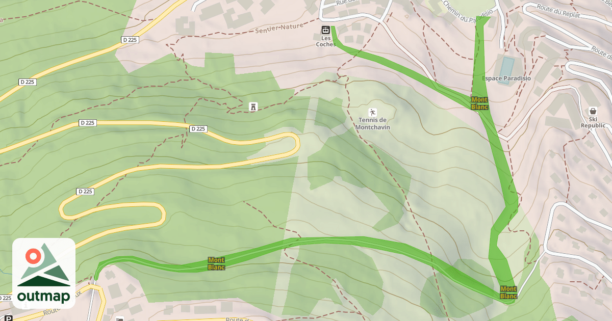 Map of Mont Blanc