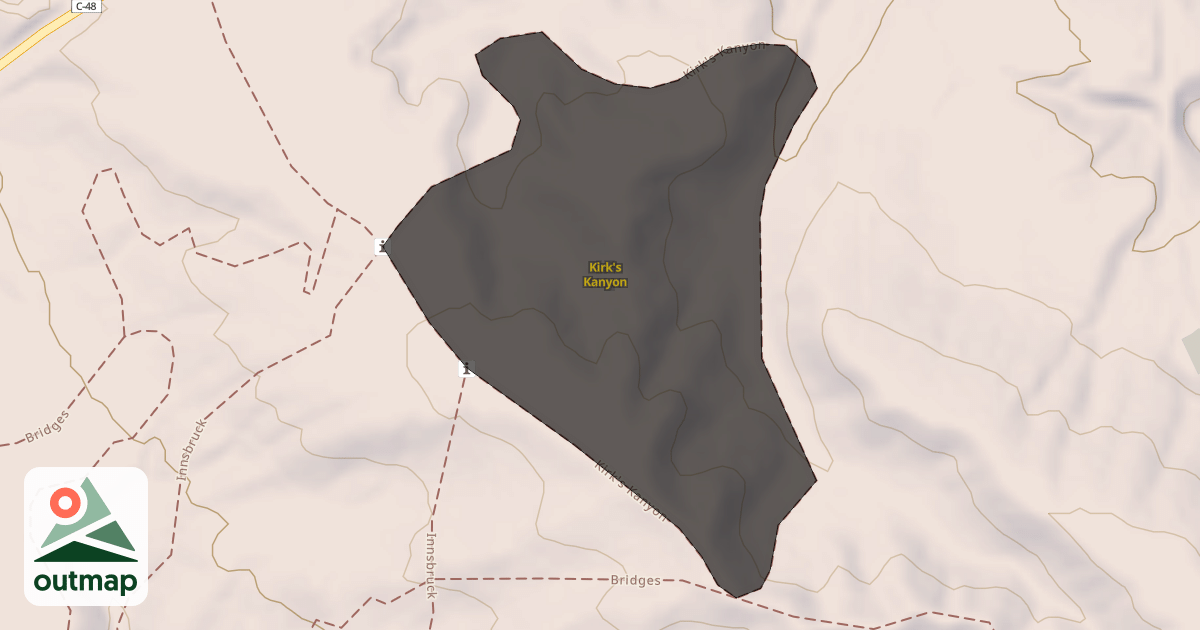 Map of Kirk's Kanyon