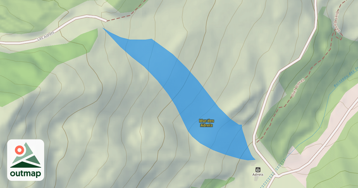 Map of Mur des Adrets