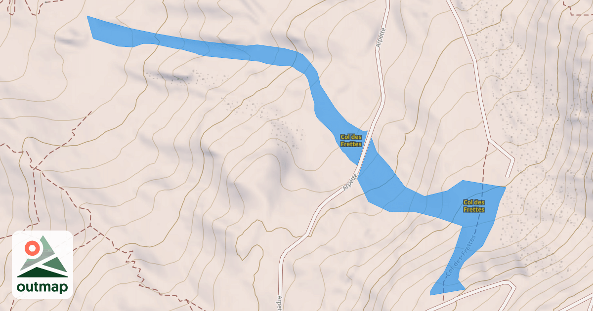 Map of Col des Frettes