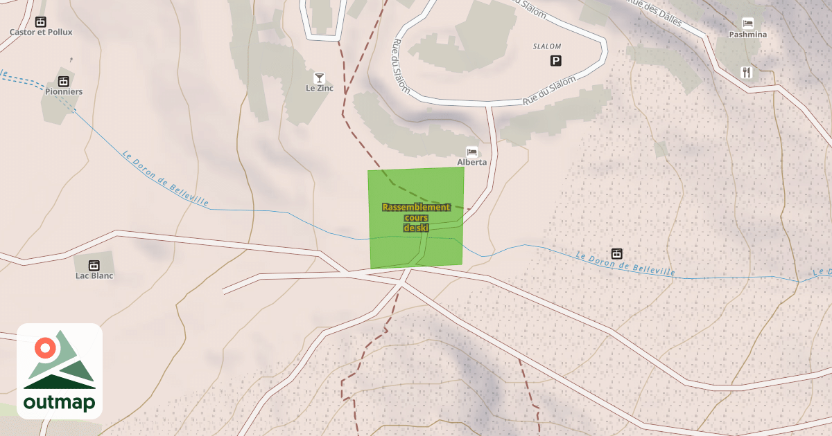 Map of Rassemblement cours de ski