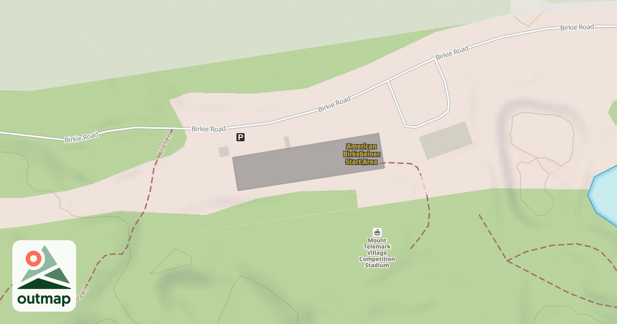 Map of American Birkebeiner Start Area