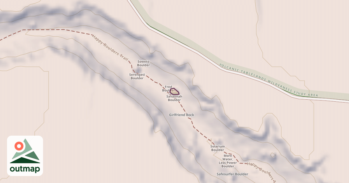 Map of Savannah Boulder