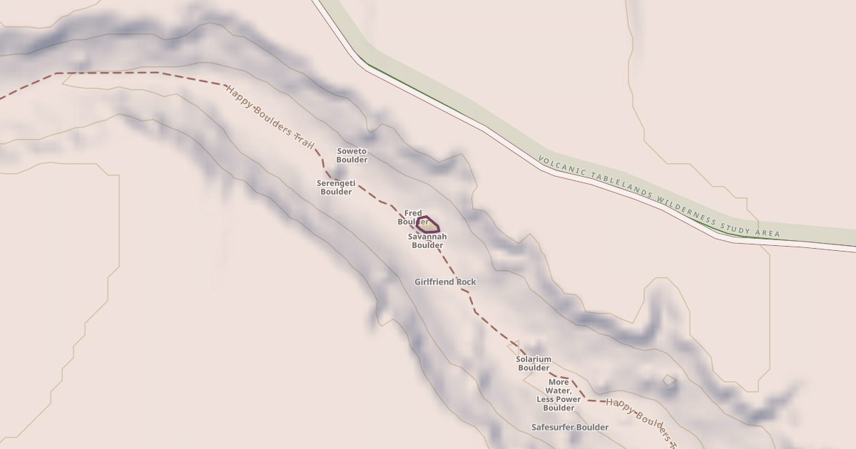 Map preview of Savannah Boulder