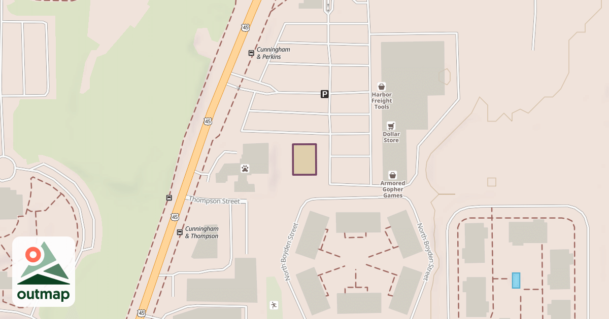 Map of Urbana Boulders
