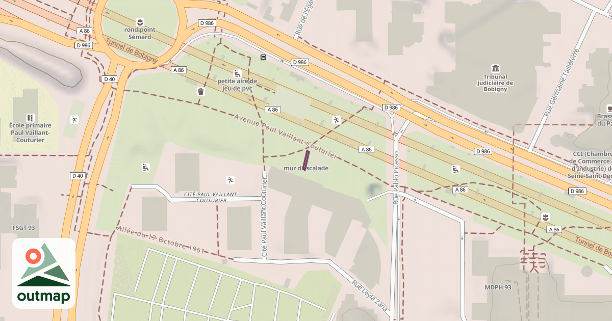 Map of mur d'escalade