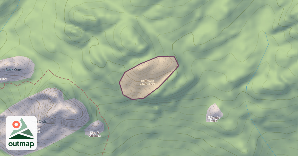 Map of Gollum's Arch Rock