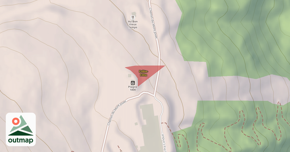 Map of Crête-Côte