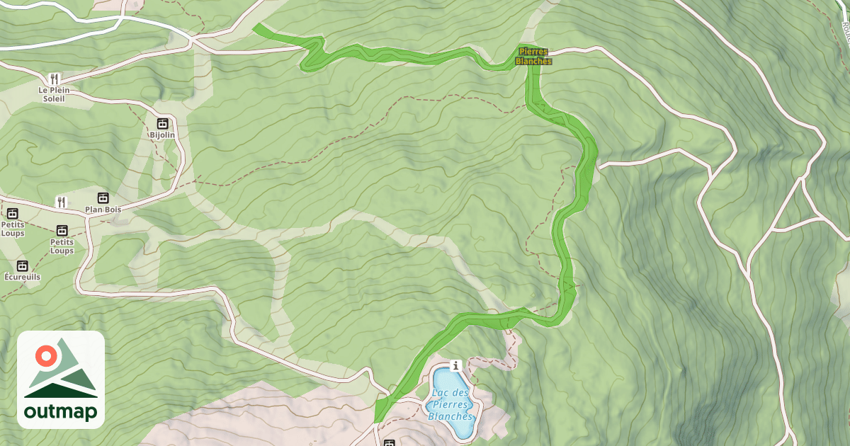 Map of Pierres Blanches