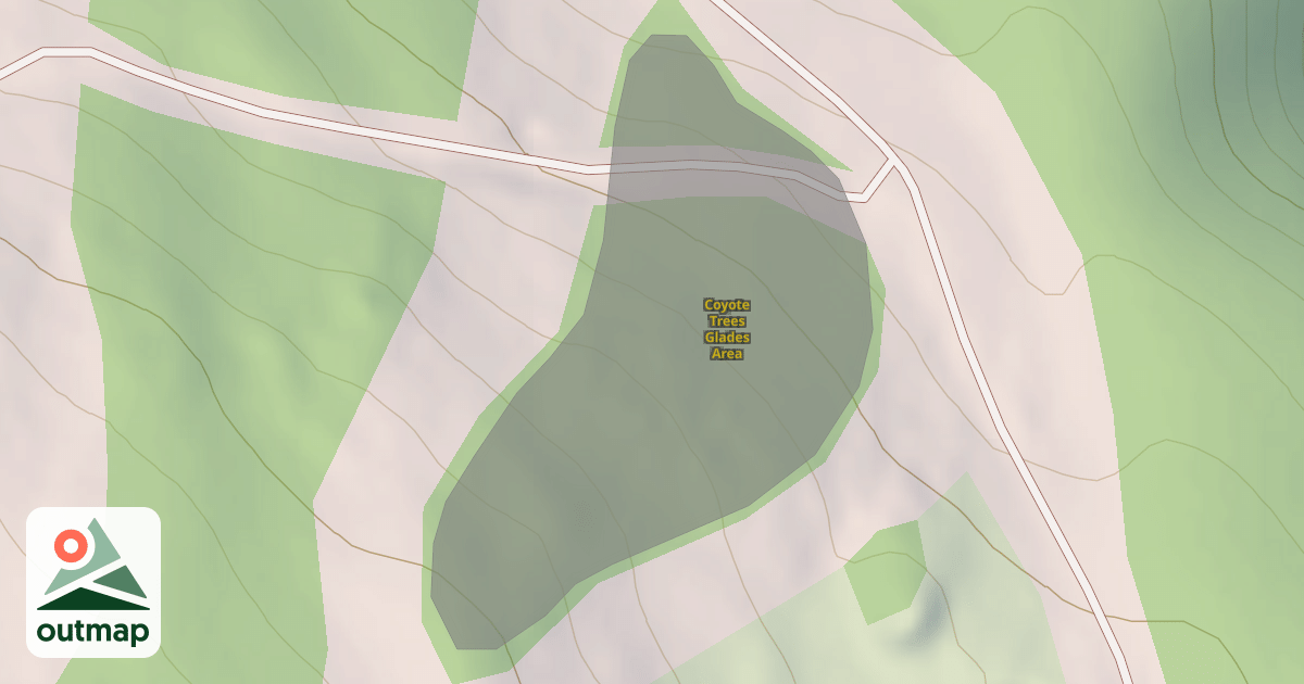 Map of Coyote Trees Glades Area