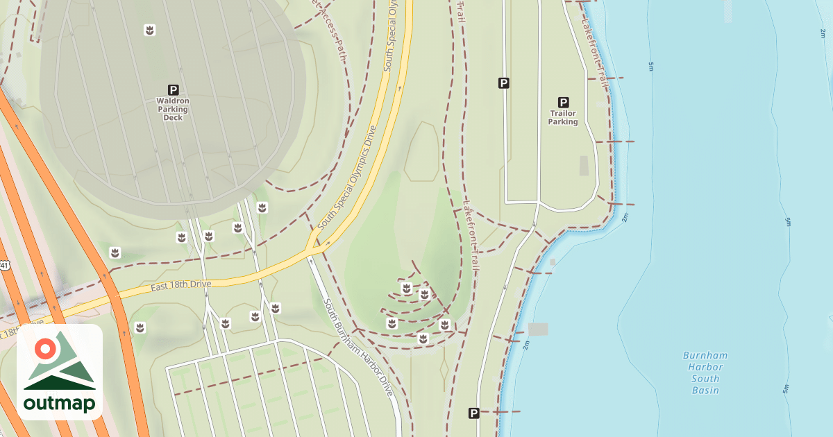 Map of Soldier Field Sledding Hill