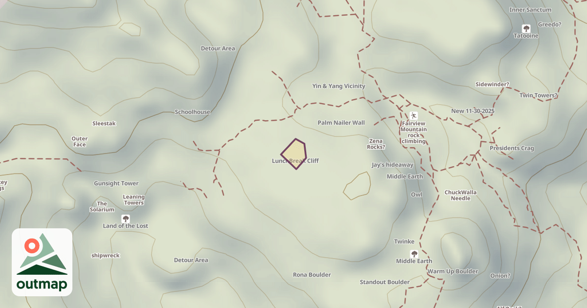 Map of LunchBreak Cliff