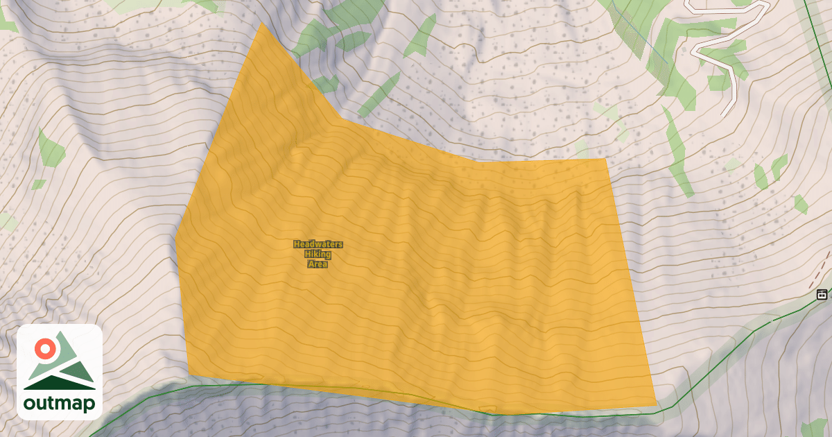 Map of Headwaters Hiking Area