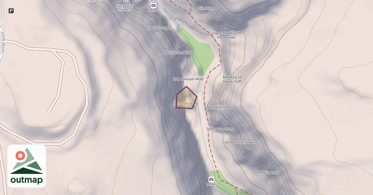 Map of Narrows West