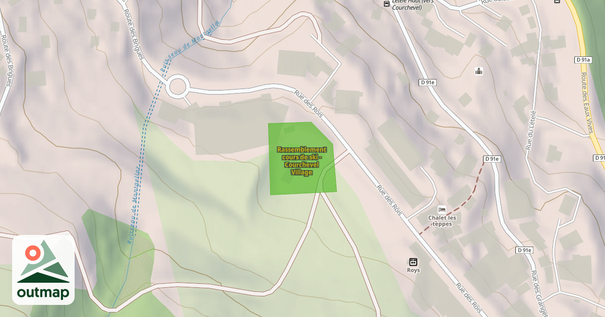 Map of Rassemblement cours de ski - Courchevel Village