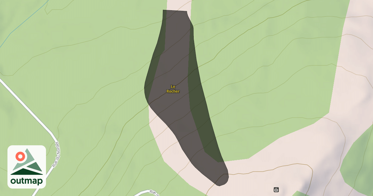 Map of Le Rocher