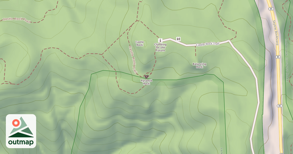 Map of Pyramid Rock