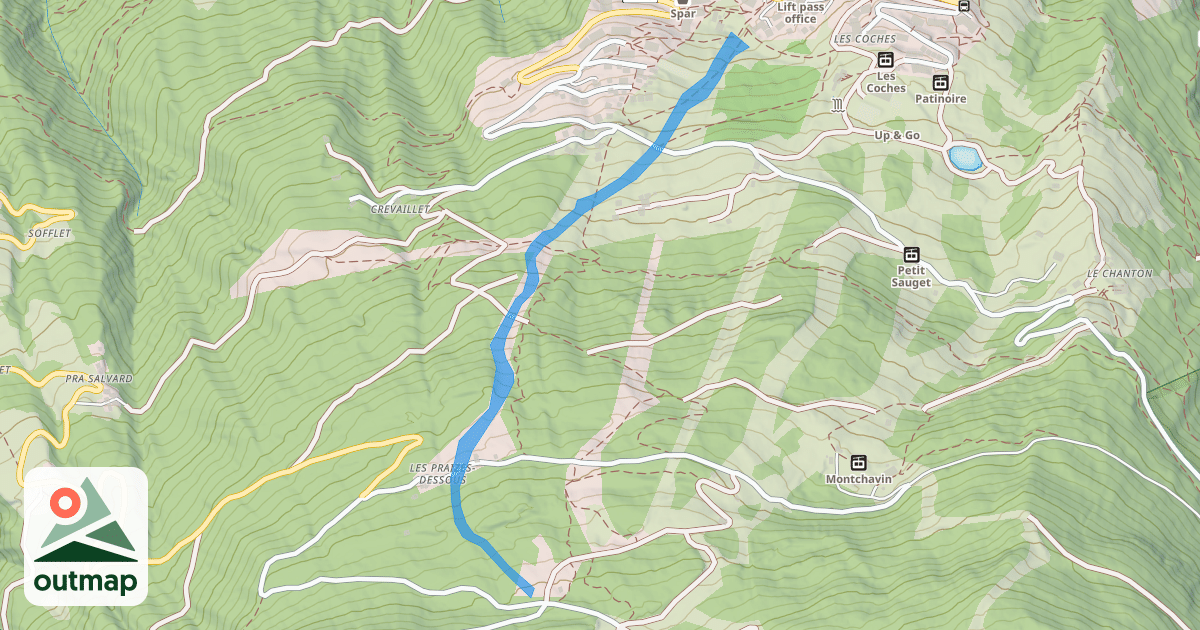 Map of Les Coches