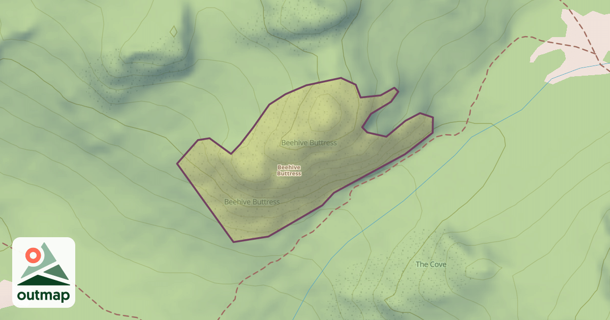 Map of Beehive Buttress