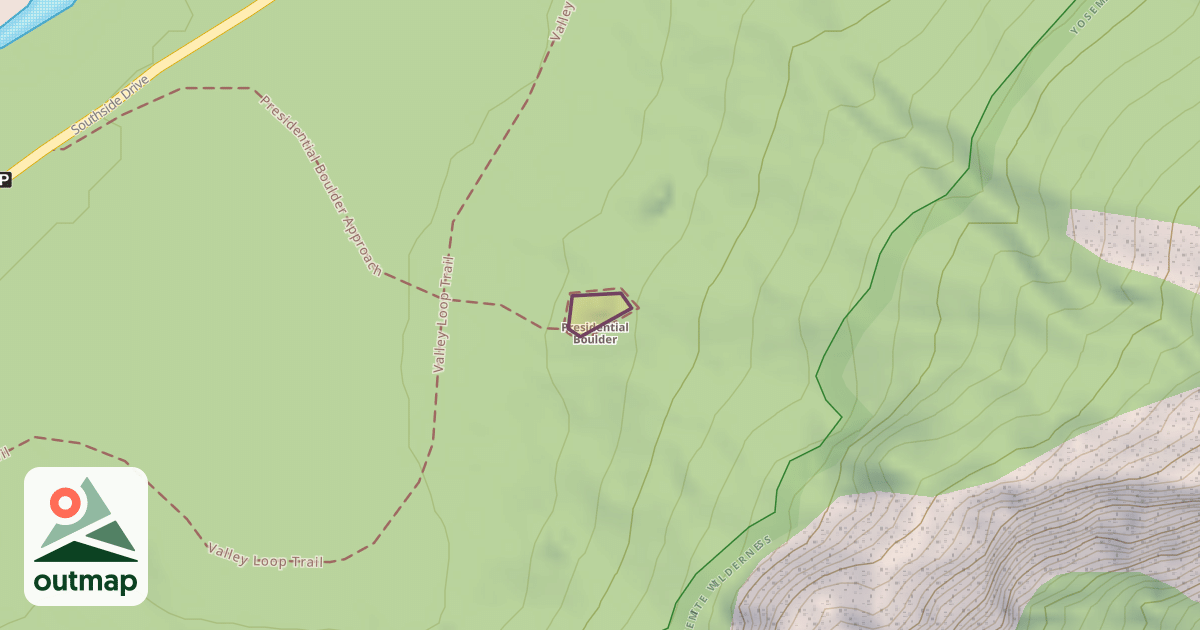 Map of Presidential Boulder