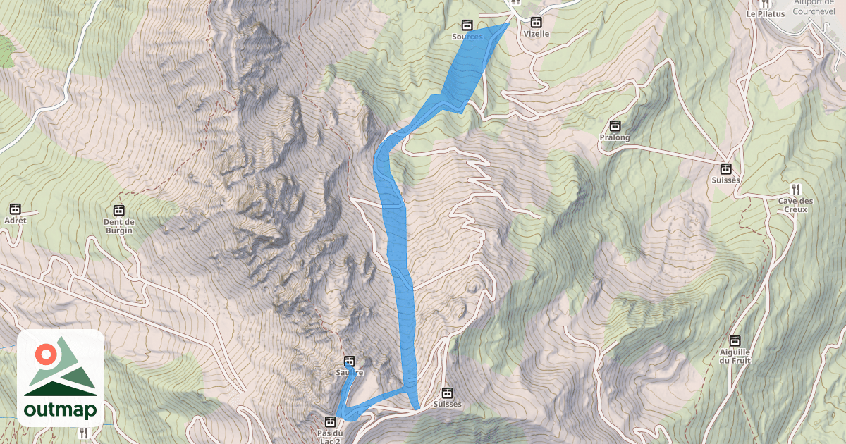 Map of Combe de la Saulire
