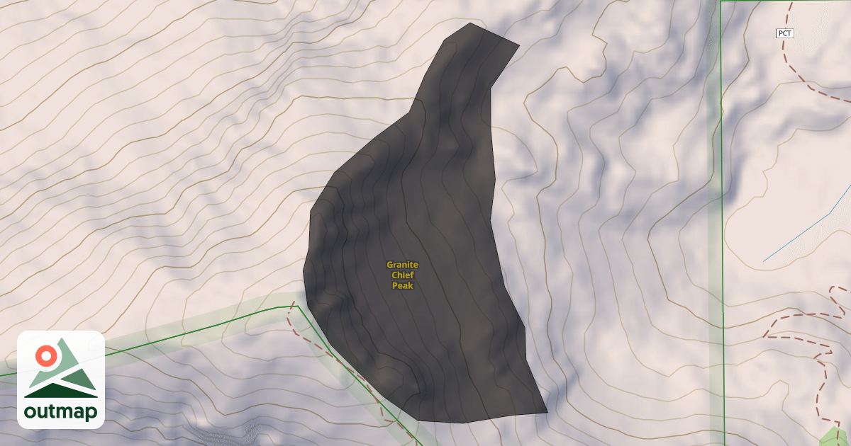Map of Granite Chief Peak