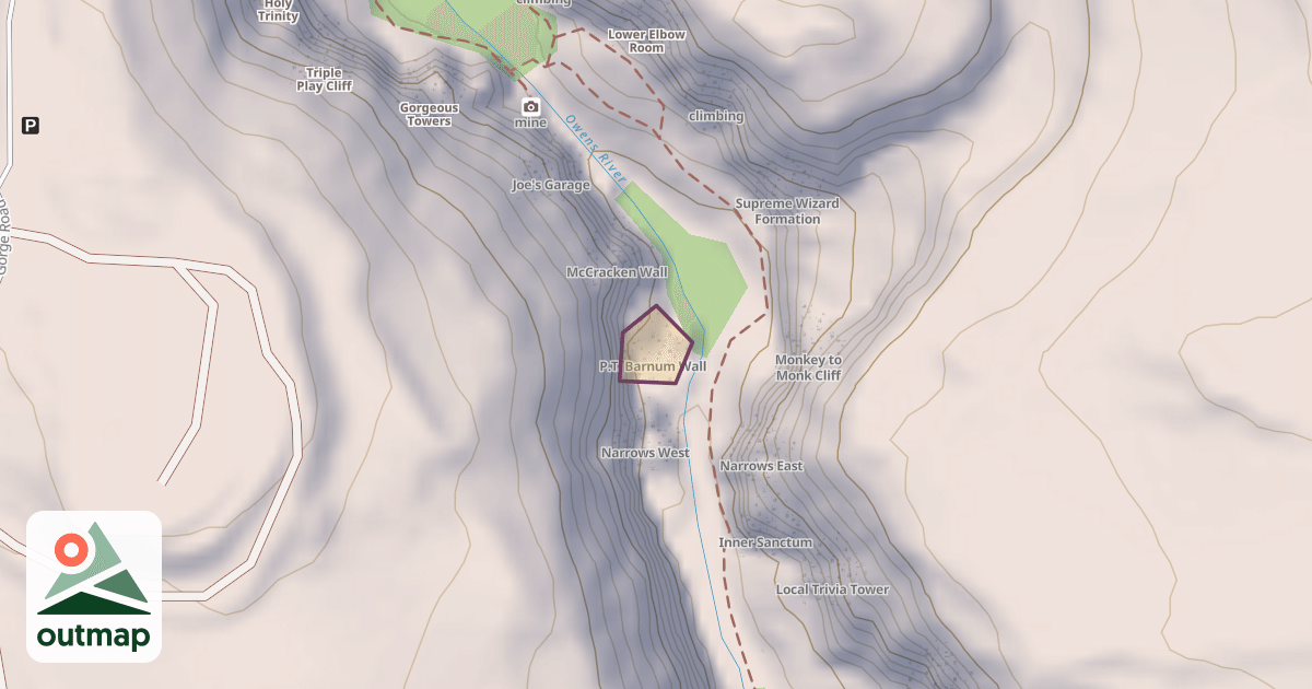 Map of P.T. Barnum Wall