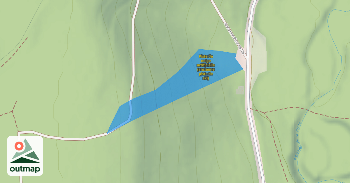 Map of Piste de neige artificielle (ancienne piste de ski)