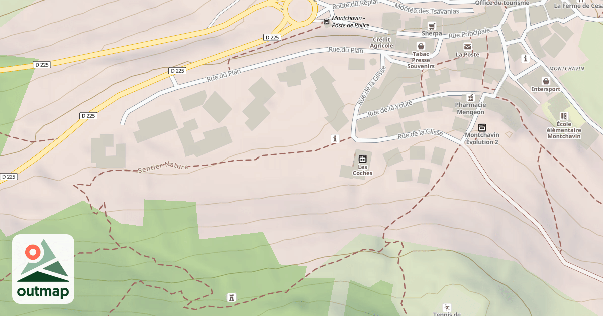 Map of Espace luge