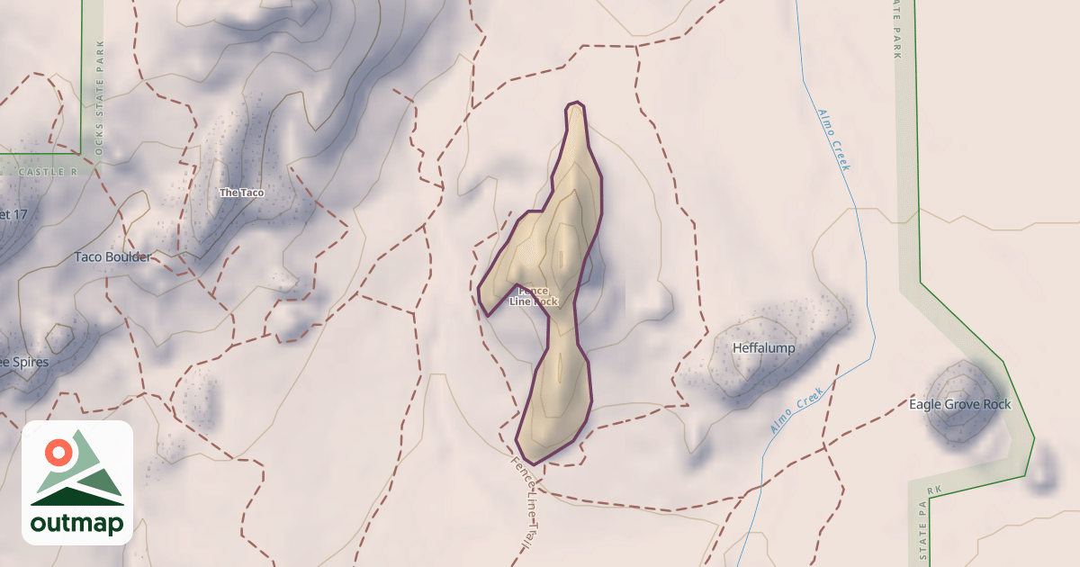 Map of Fence Line Rock