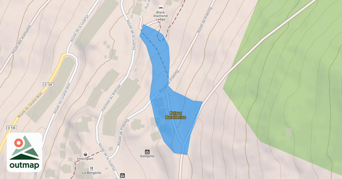 Map of Retour Bataillettaz
