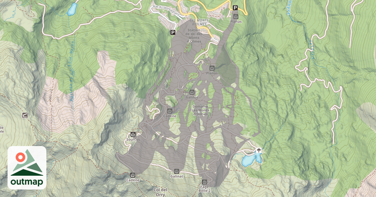 Map of Les Monts d'Olmes