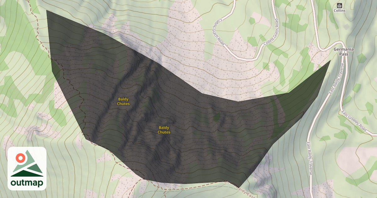 Map of Baldy Chutes
