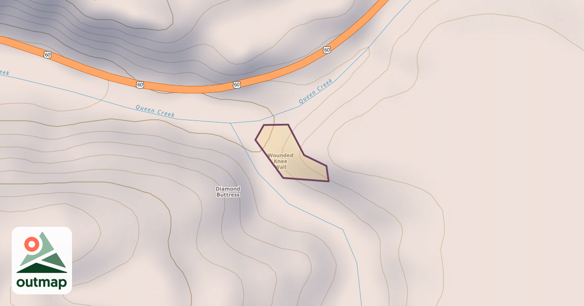 Map of Wounded Knee Wall