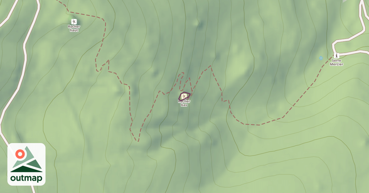Map of Rocher bas