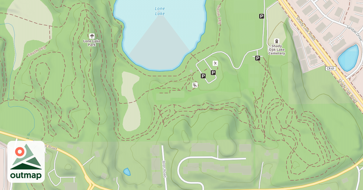 Map of Lone Lake Mountain Bike Trail