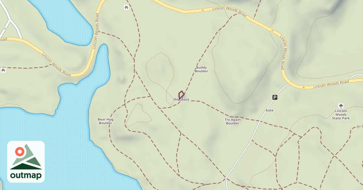 Map of Ship Rock