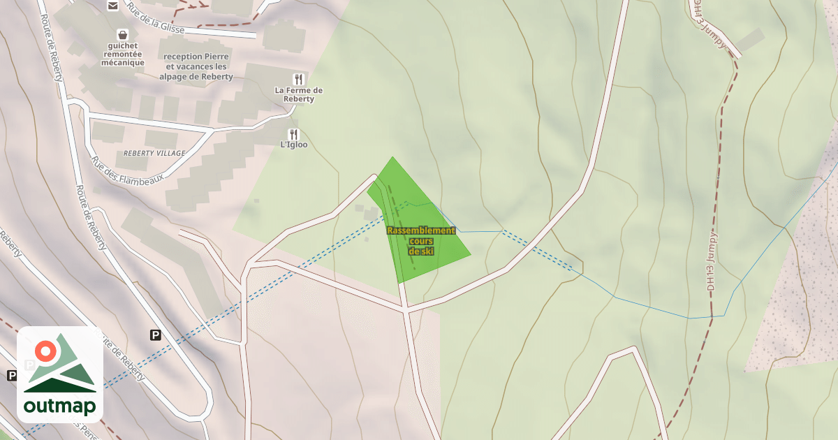 Map of Rassemblement cours de ski
