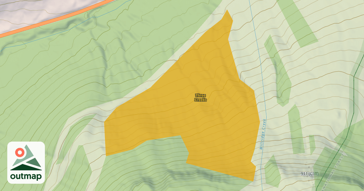 Map of Three Creeks