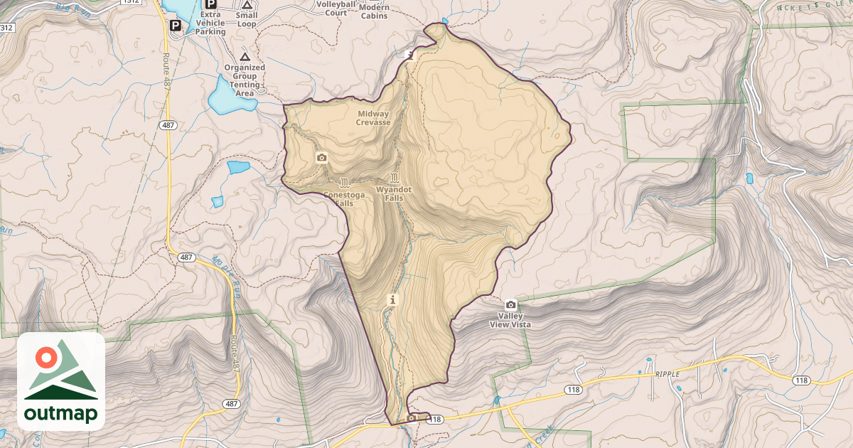 Map of The Glens Natural Area