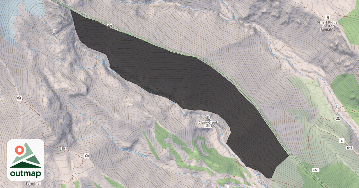 Map of Pea Gravel Ridge