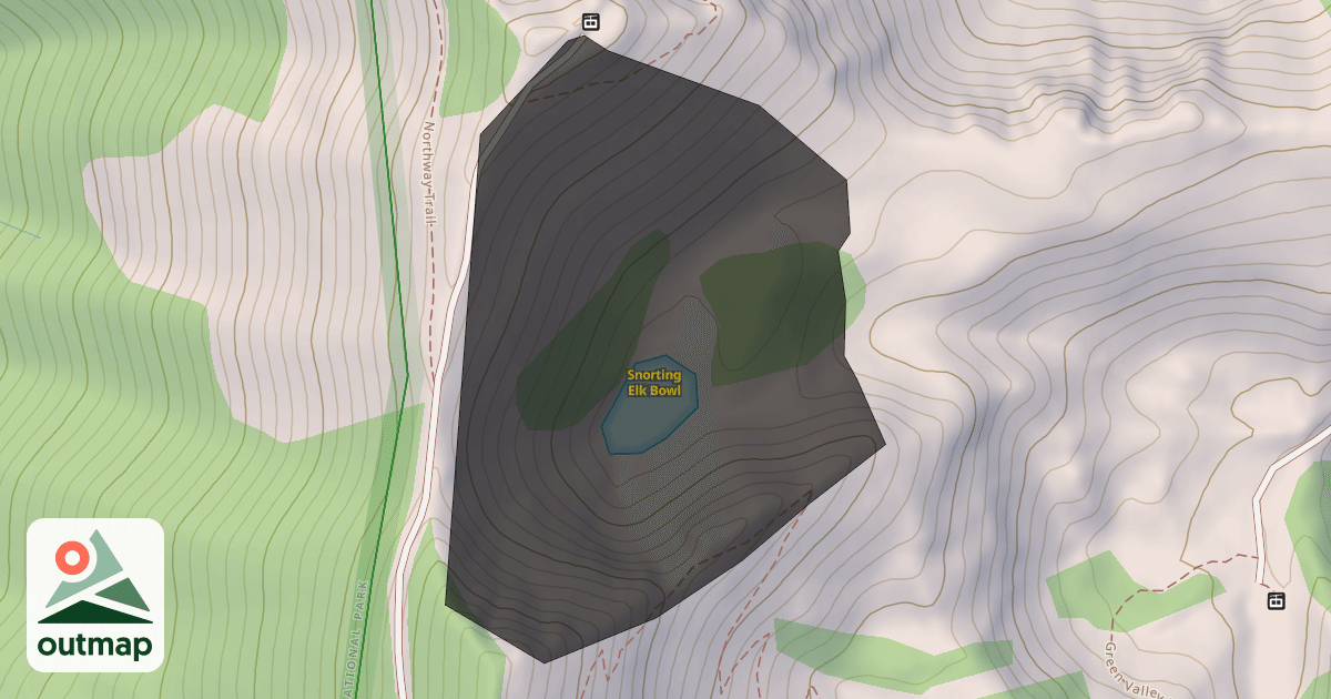 Map of Snorting Elk Bowl