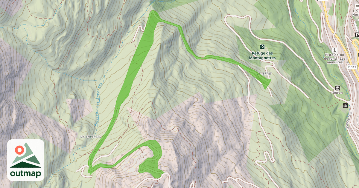 Map of Les Enverses