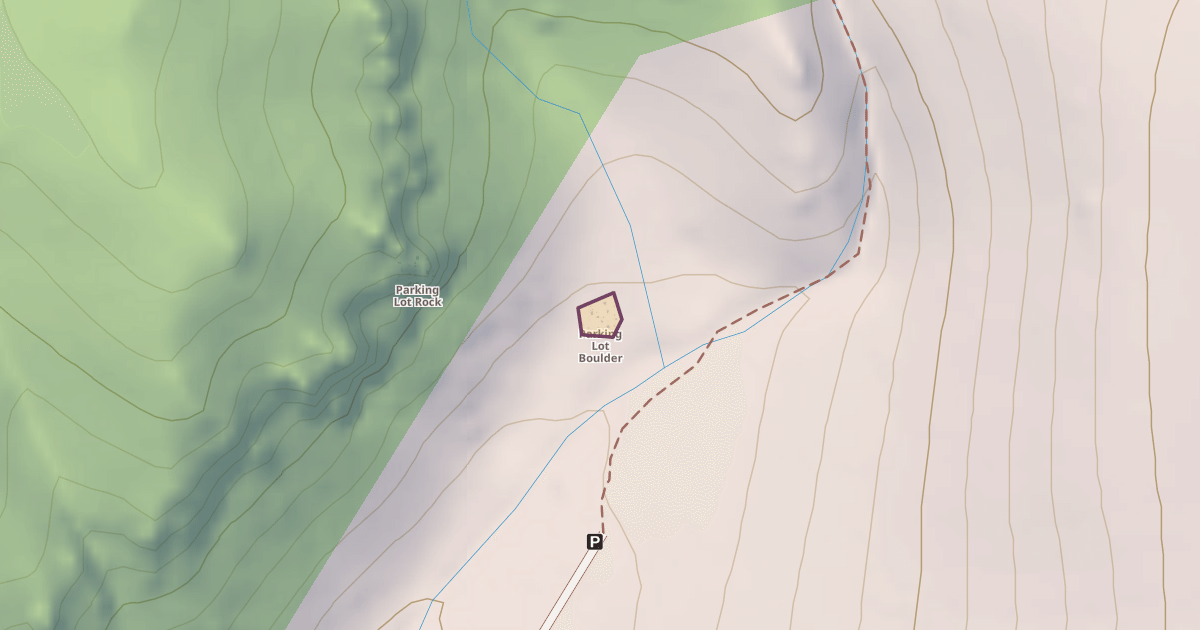 Map preview of Parking Lot Boulder
