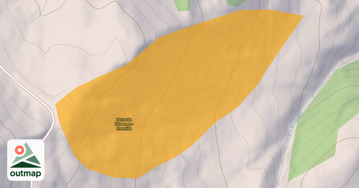 Map of Serre de l'Homme - Freeride